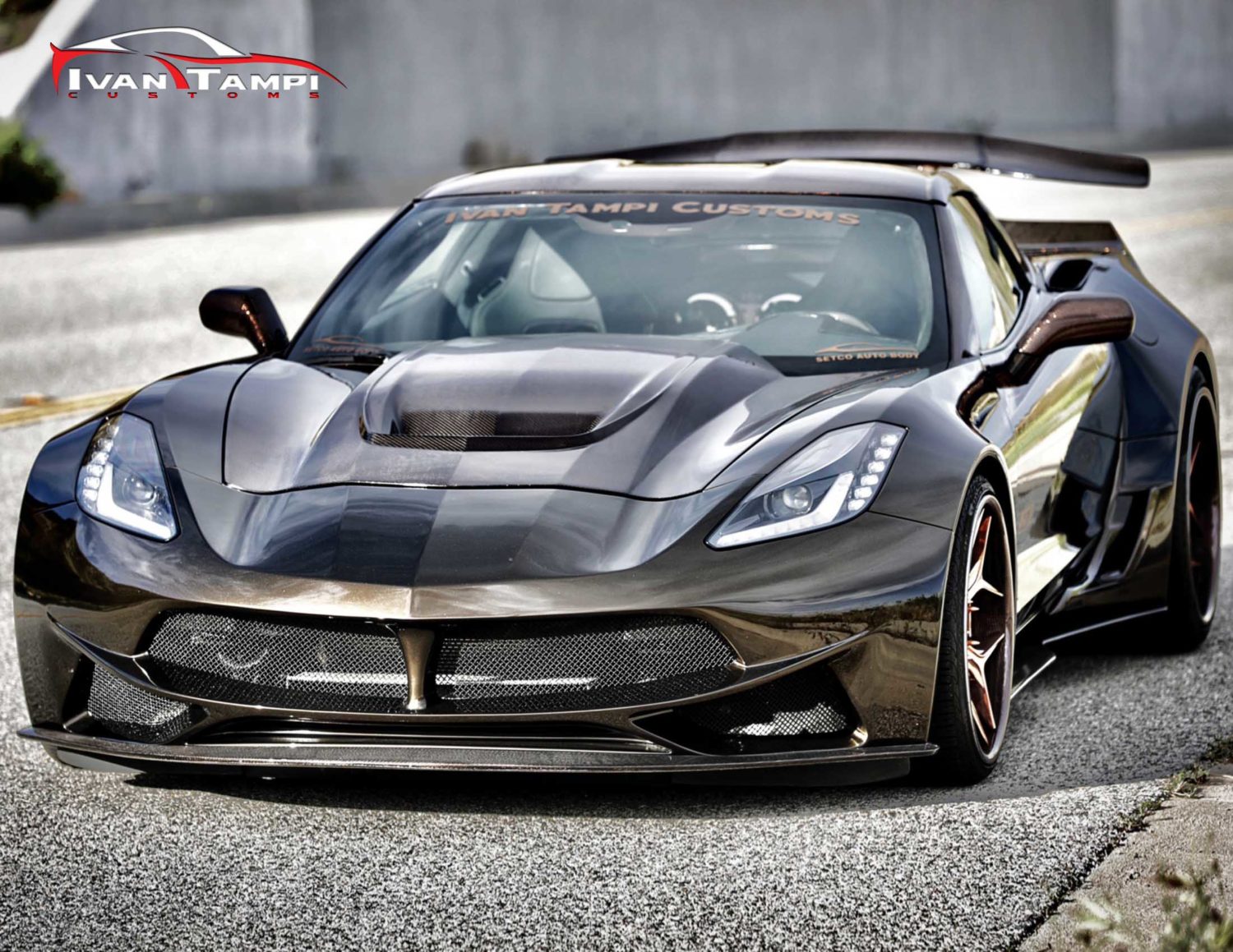 Ivan Tampi Customs XIK Carbon Fiber Full Top Hood C7 Corvette Stingray